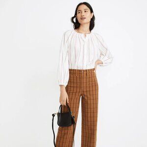 Slim Emmett Wide-Leg Crop Pants - Eberhart Plaid